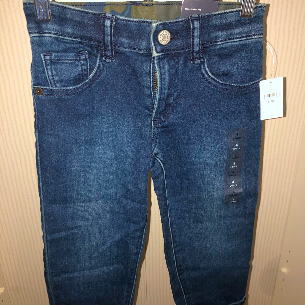 NWT GAP toddler boys 4T stretch denim camo lined jeans